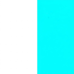 White / Aqua Blue
